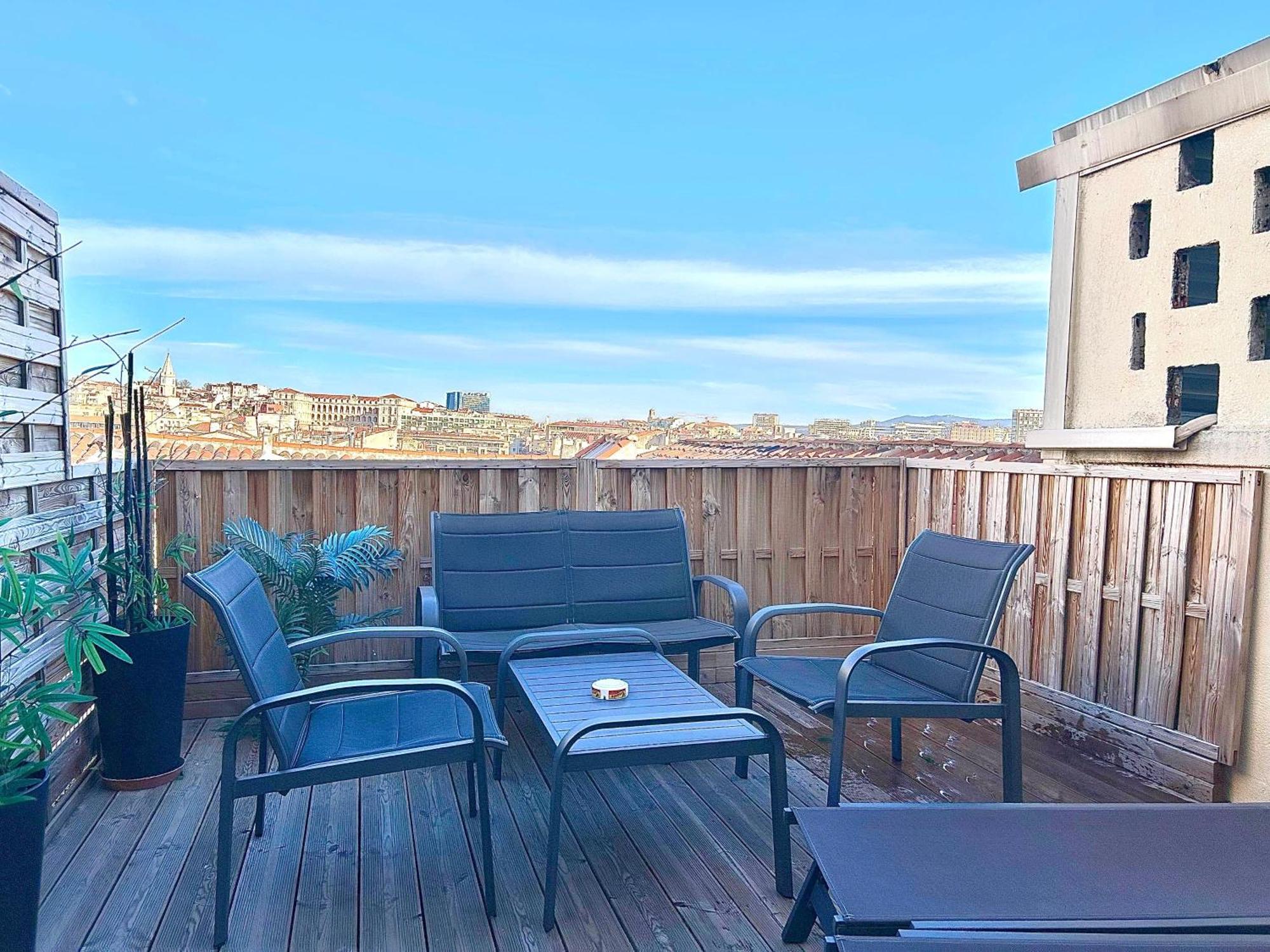 Honore - Rooftop Avec Vue - Appartement T3 Atypique Centre Ville Vieux Port Proche Opera Marsilya Dış mekan fotoğraf